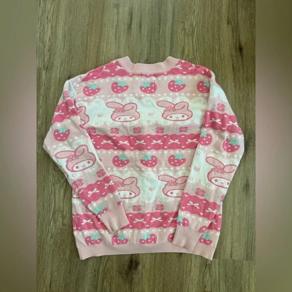 Sanrio My Melody Strawberry Patterned Cardigan - size M - Picture 6 of 6
